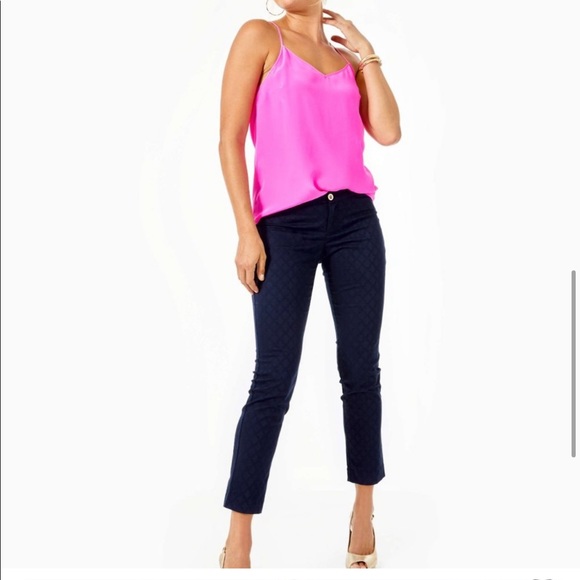 Lilly Pulitzer - Kelly Textured Ankle Length
Skinny Pant Midnight Navy - SIZE 2 - Picture 3 of 16